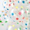 50 Pieces Polka Dot Balloons, Colorful Balloons, Rainbow Multicolor Balloons, 12 Inches Clear Latex Balloons with Circle Dots for Kids Women Men Birthday Wedding Anniversary Party Decor